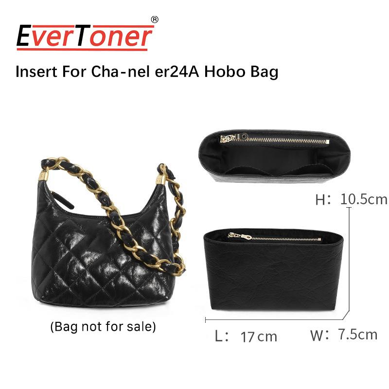 

EverToner Dupont Paper Organizer Insert For Ch-nel 24A hobo Bag Storage Purse Insert Liner Bags Accessories чёрный