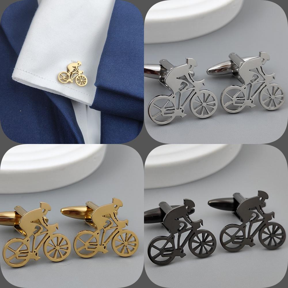 Pozlacená odznáček cyklistického závodníka, dámské knoflíky proti odhalení, klopový odznáček na oblek, brož na límec, formální doplňky