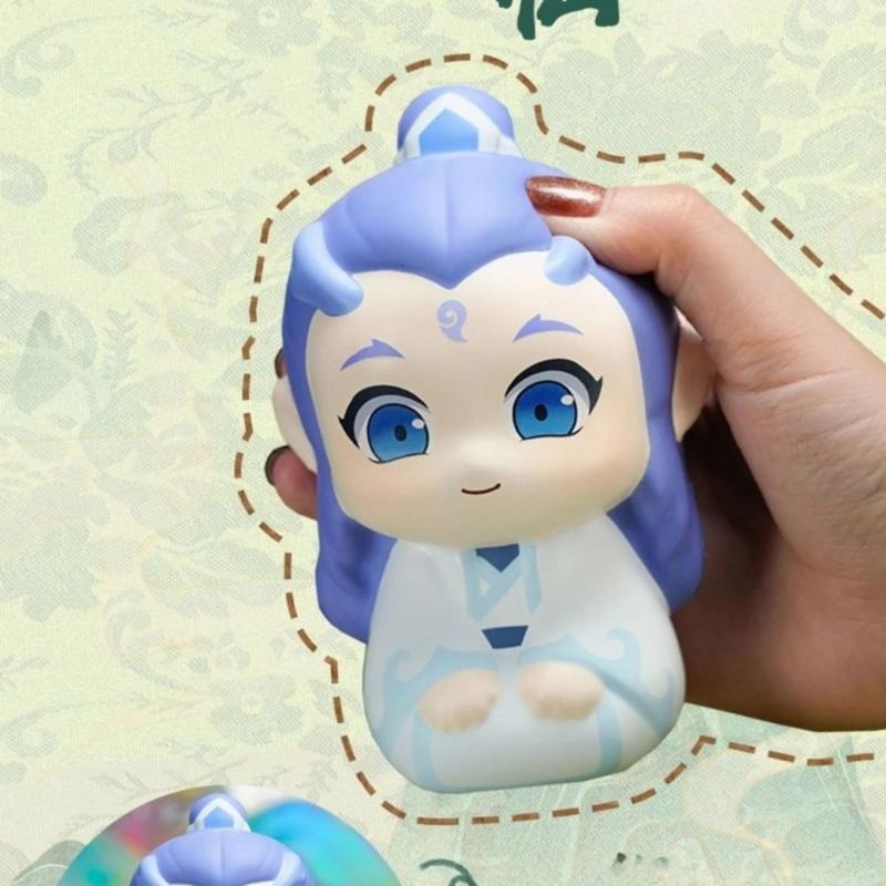 Squeeze Toy Nezha/Aobing Character Stress Reliever TPR Squeezable Toy Perfect for Office or Home Use Student Relax Toy