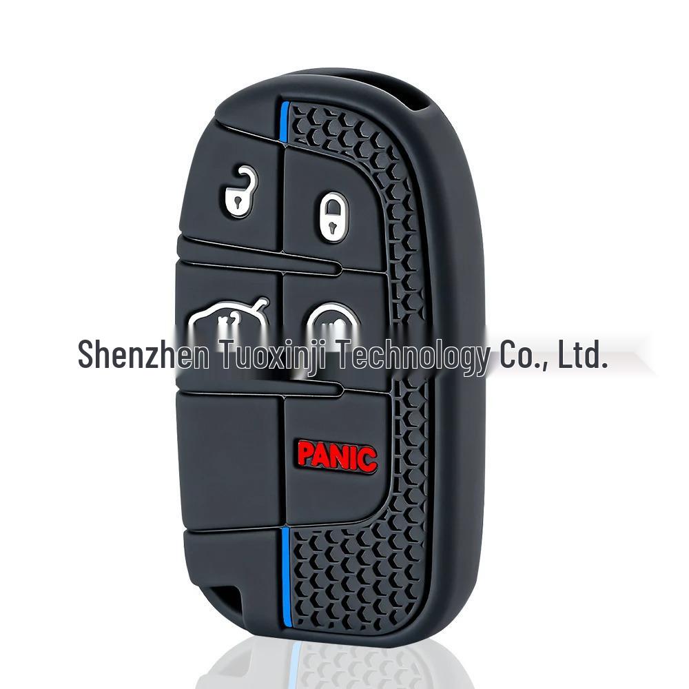 Jeep 5-Button Drop-Proof Silicone Key Cover for Compass/Cherokee/Grand Cherokee