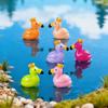 10 / 20PCS Crown Flamingo Ornaments Resin Collection Ideal For Fairy Garden Micro Landscape Wedding Centerpiece DO-IT-YOURSELF Craft Display