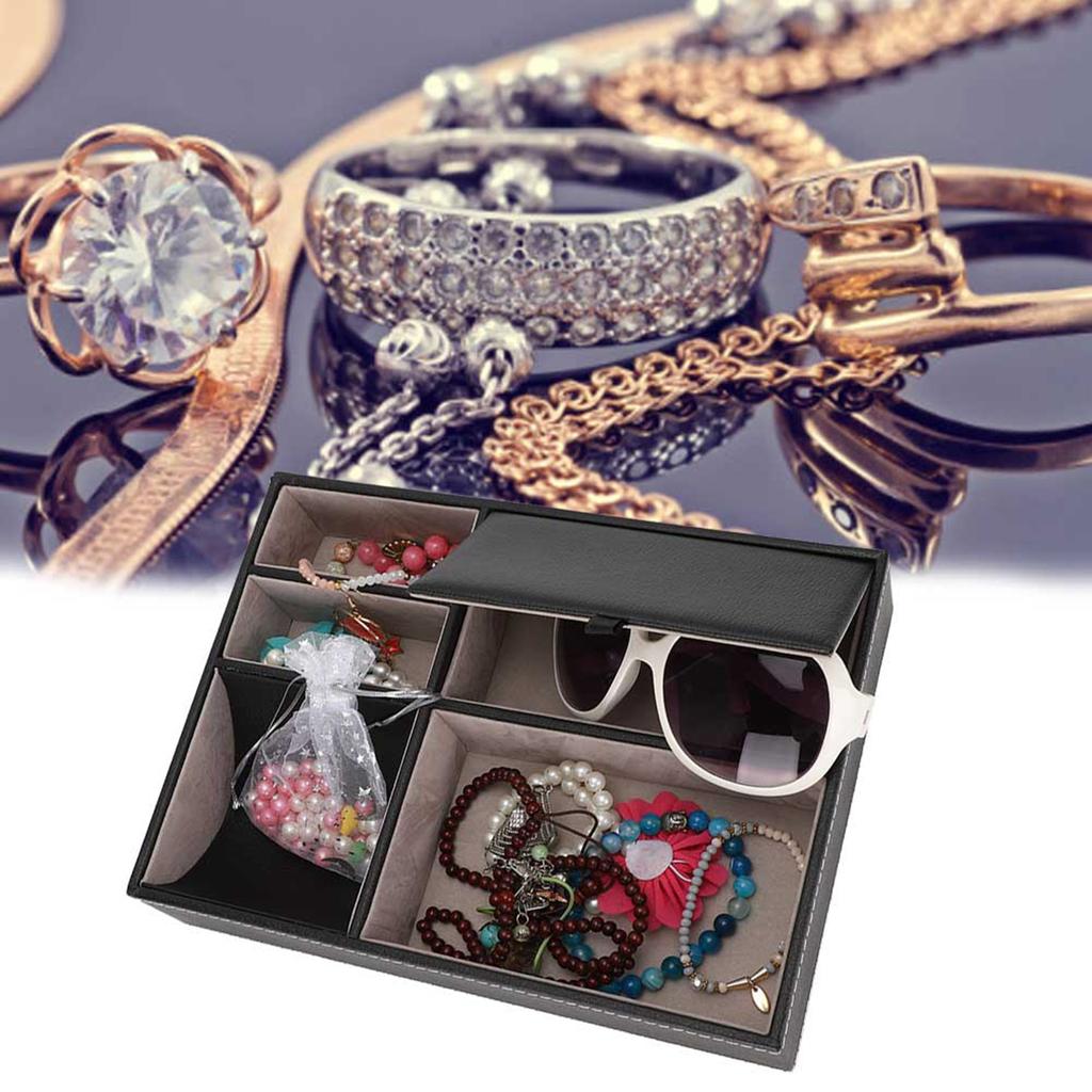 DIY Bracelets Glasses Jewelry Storage Tray Jewellery Organizer Office Supplies Storage Box