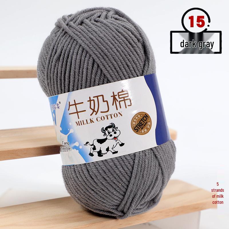 Filato di Cotone Lattiginoso a 5 Fili per Maglia & Uncinetto - Kit Fai da Te per Sciarpa, Coperta Lavorate a Mano di Spessore Medio