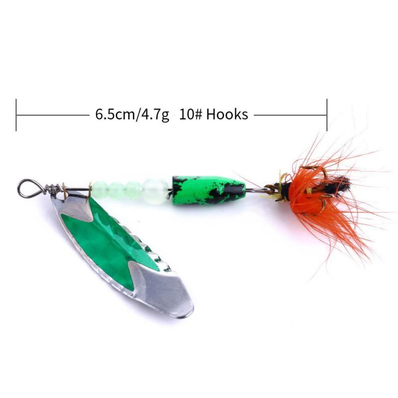 Multi-Color Metal Spinner Lure Freshwater Fishing Shiny Blade Bait With Weight Variants 4.2g To 7.5g