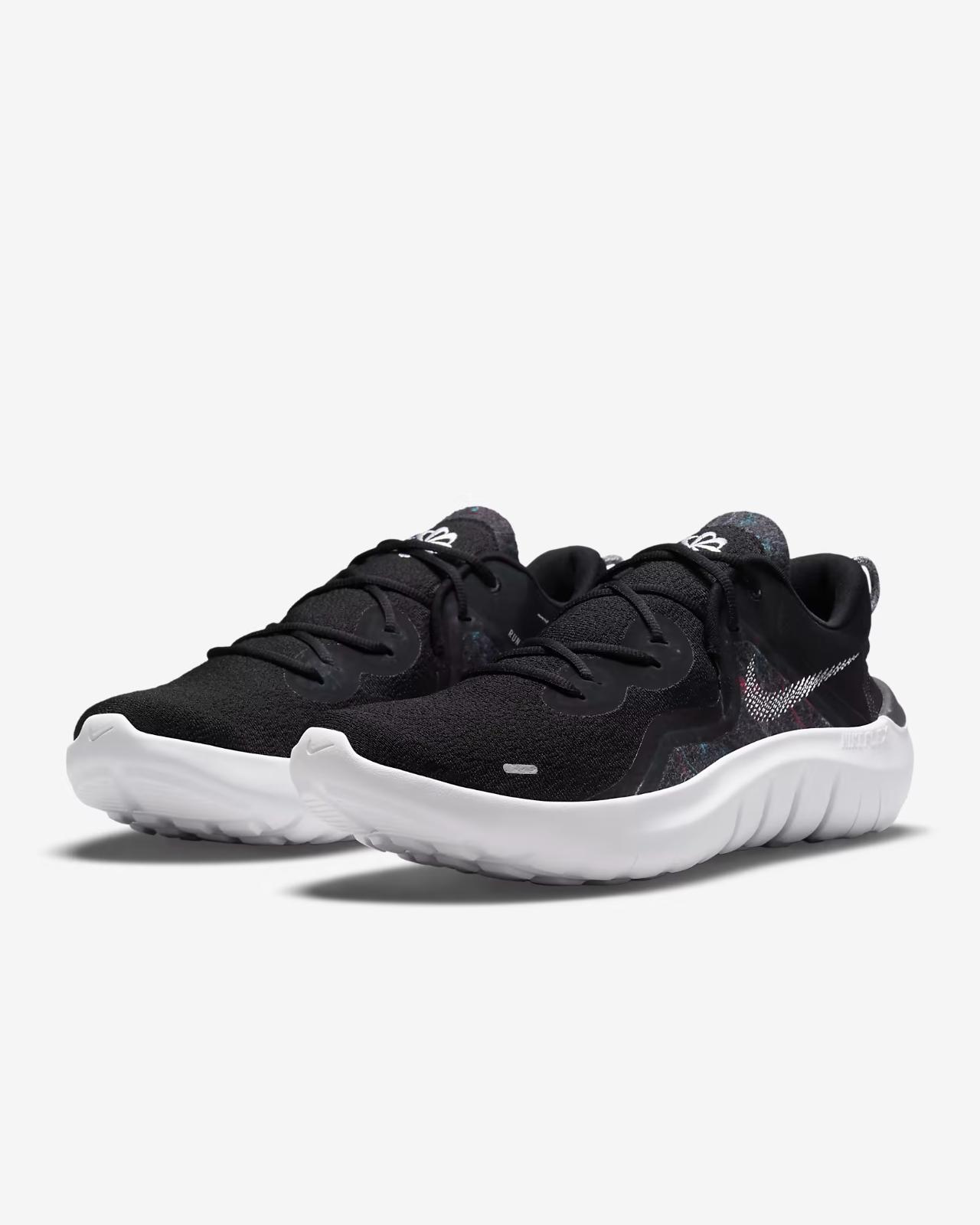 CW3408-002 Nike Flex Run 2021 Road Running Shoes Black Dark Smoke Grey (Men s) 10
