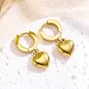 316L Stainless Steel New Fashion Jewelry Set Japanese Love Heart Charm Chain Necklaces Bracelets Earrings For Women