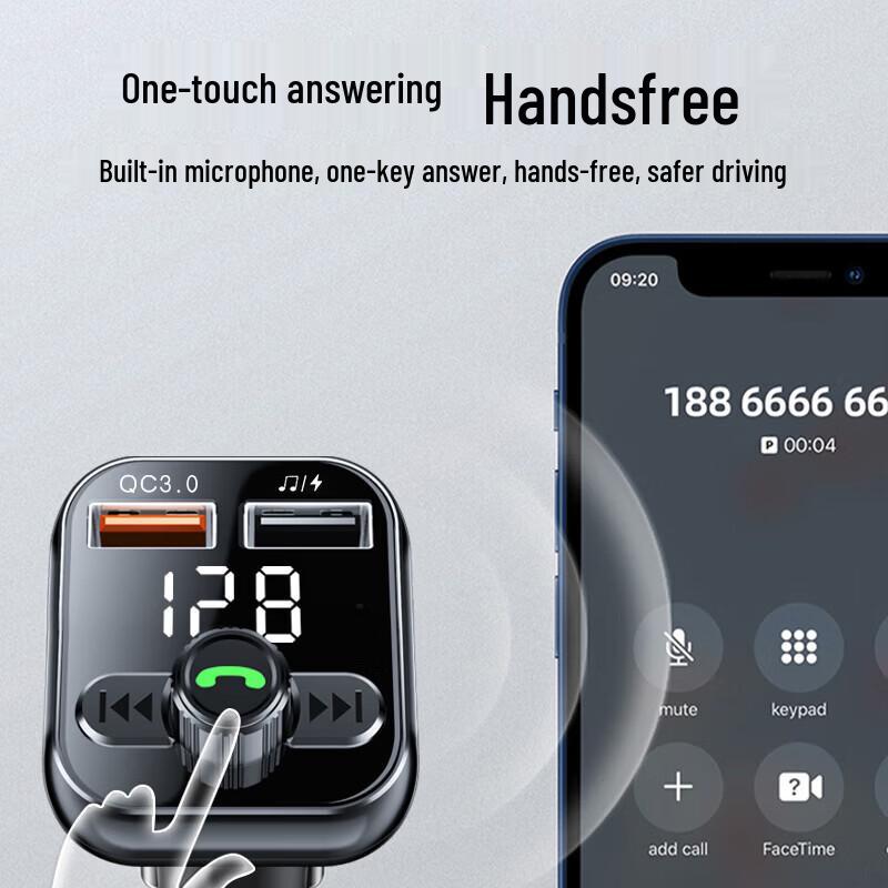 Newmine Multifunction Car Bluetooth Receiver with MP3 Player and Charger