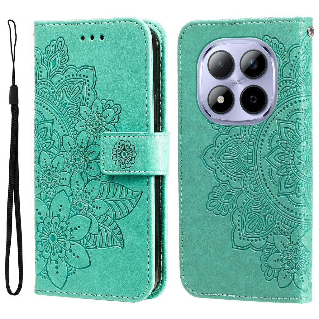 For Xiaomi Redmi Note 15 Pro 5G Case Floral Pattern PU Leather Wallet Stand Phone Cover