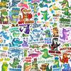 50/100 Pcs Cartoon Crocodile & Fun Text HD Stickers, Thick Waterproof Creative for Scrapbook Skate Notebook Cup Helmet Car Decal