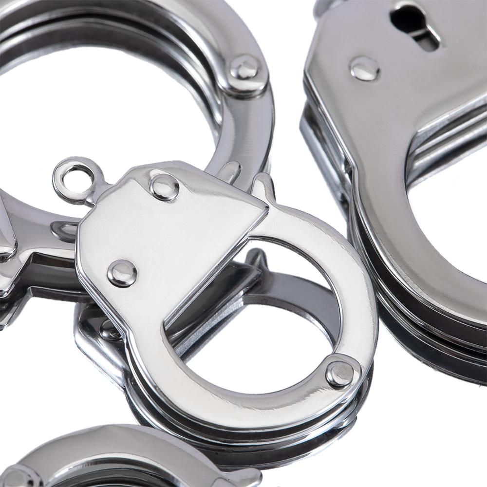2pcs Stainless Steel Handcuffs Lobster Clasps Bracelets Necklaces Hooks Chain Closure Craft for DIY Jewelry Making Components