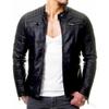 European and American men's leather jacket PU leather stand-up neck zipper cardigan jacket leather jacket