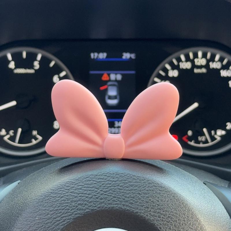 Center Console Bowknot Decoration Dashboard Mount Bowknot Ornament Gift for Women Girl Enhances Beauty Easy Installation