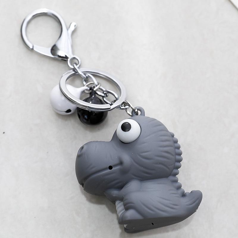Dinosaur LED Light-Up & Sound Keychain Pendant - Cute Luggage Accessory & Creative Gift