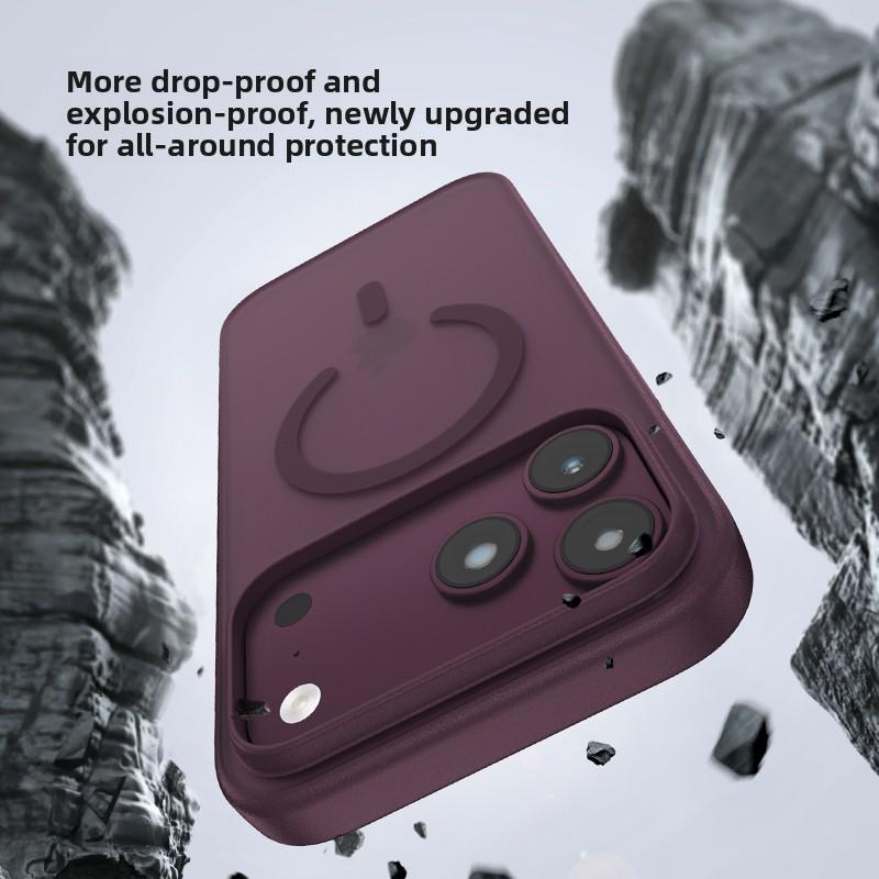 For iPhone 18 Pro Max 17 Pro Luxury Matte Translucent Shockproof Magnetic Case  For Magsafe Shockproof Wireless Charge Cover