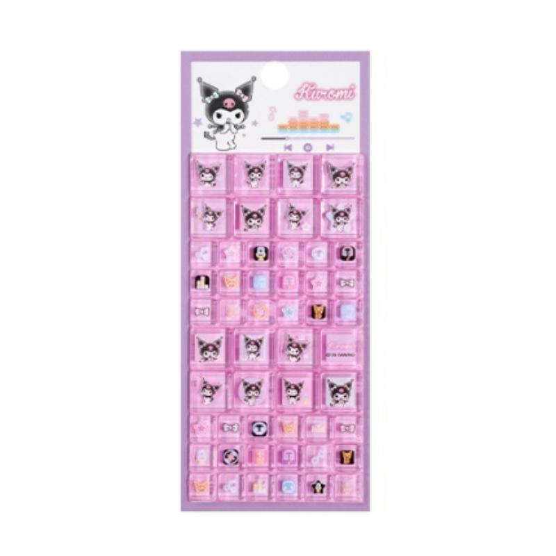 3D Sanrio Square Stickers Anime Phone Laptop Luggage Decoration Creative Diy Rhinestone Decal Kids Toys Cartoon Gift