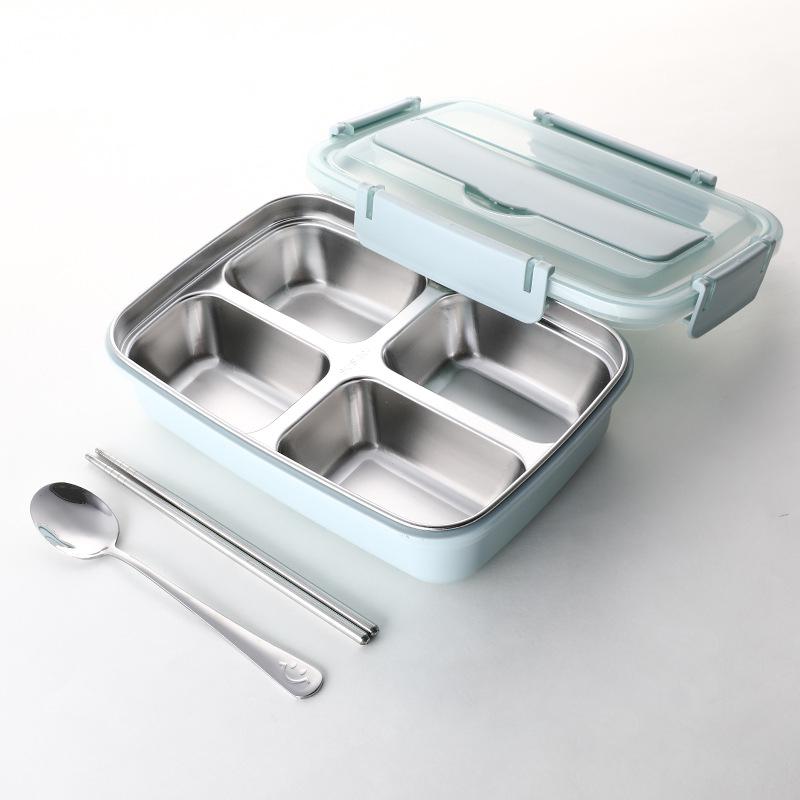 Container Students Office Workers Leak Proof Stainless Steel Lunch Box