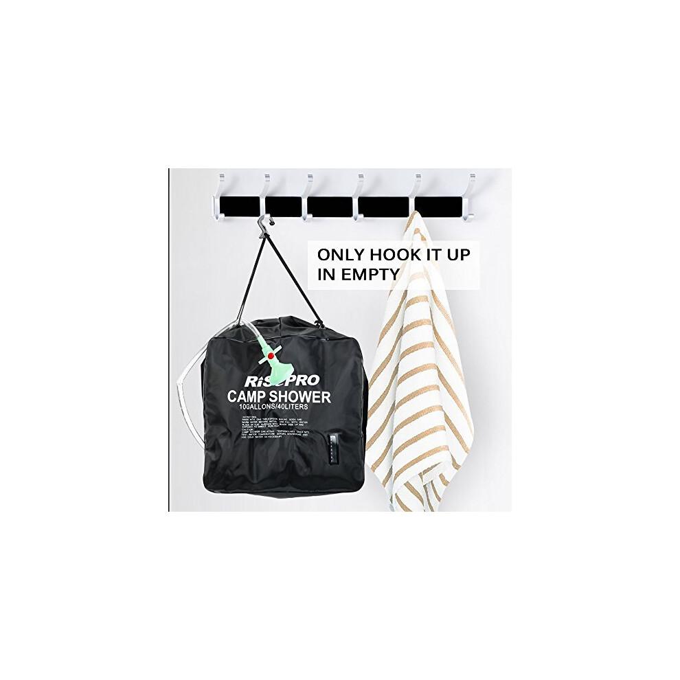 RISEPRO Solarduschtasche 40L 10 Gallonen Solare Erwärmung Camping Outdoor Duschtasche mit Temperatur Heißwasser 45°C Wandern Klettern Picknick Strand