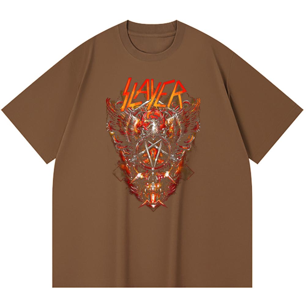T-shirt Heavy Metal 100% Cotone 230 Gsm Stampa Band Rock Musica Popolare Unisex T-shirt Pesante in Cotone