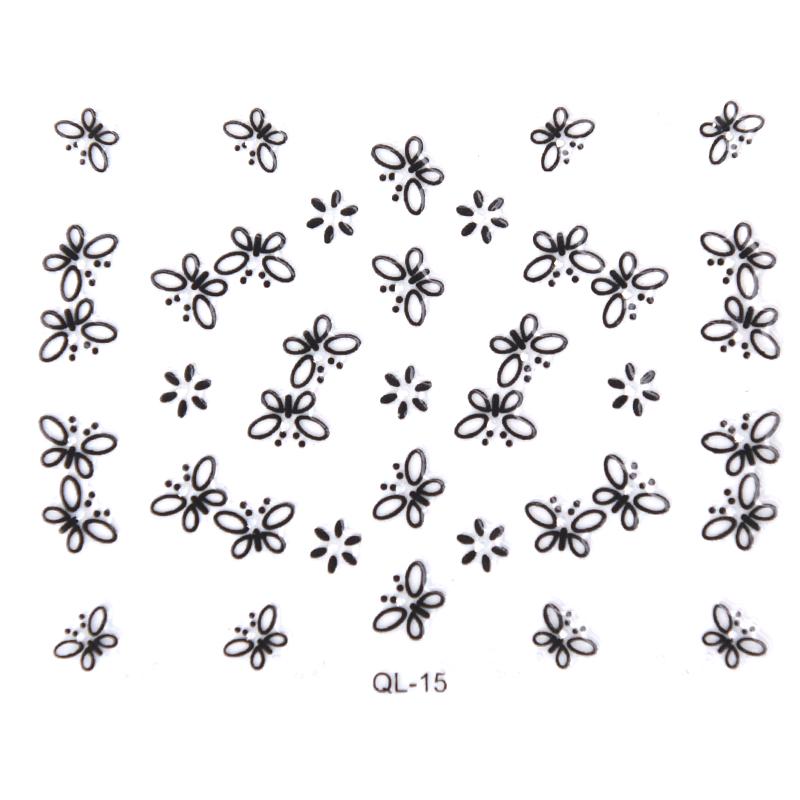 3D Nail Art Transfer Stickers 30 Sheets Flower Decals Manicure Decoration Tip