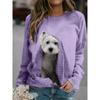 Felpa Gatto Animale Kawaii Stampa 3D Felpa con Cappuccio Donna Moda Girocollo Felpe con Cappuccio Donna Felpe Cappotto Invernale Vestiti Ragazza Cane Sudaderas