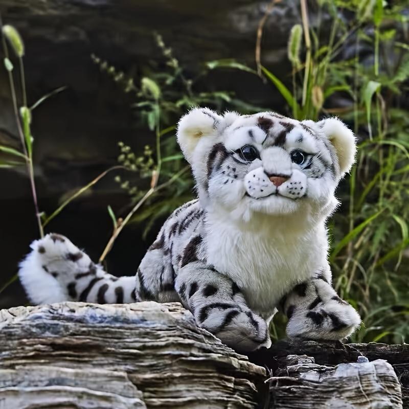 Miniso Realistic Snow Leopard Stuffed Animal Plush Toy Soft Plush Children s Gift Collection