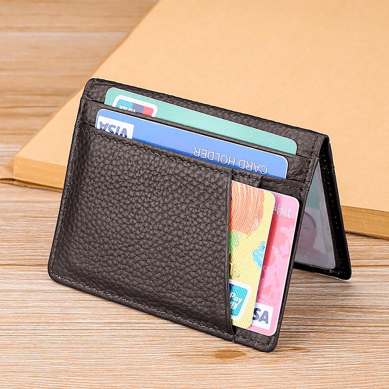 Men's Genuine Leather RFID-Blocking Slim Card Holder