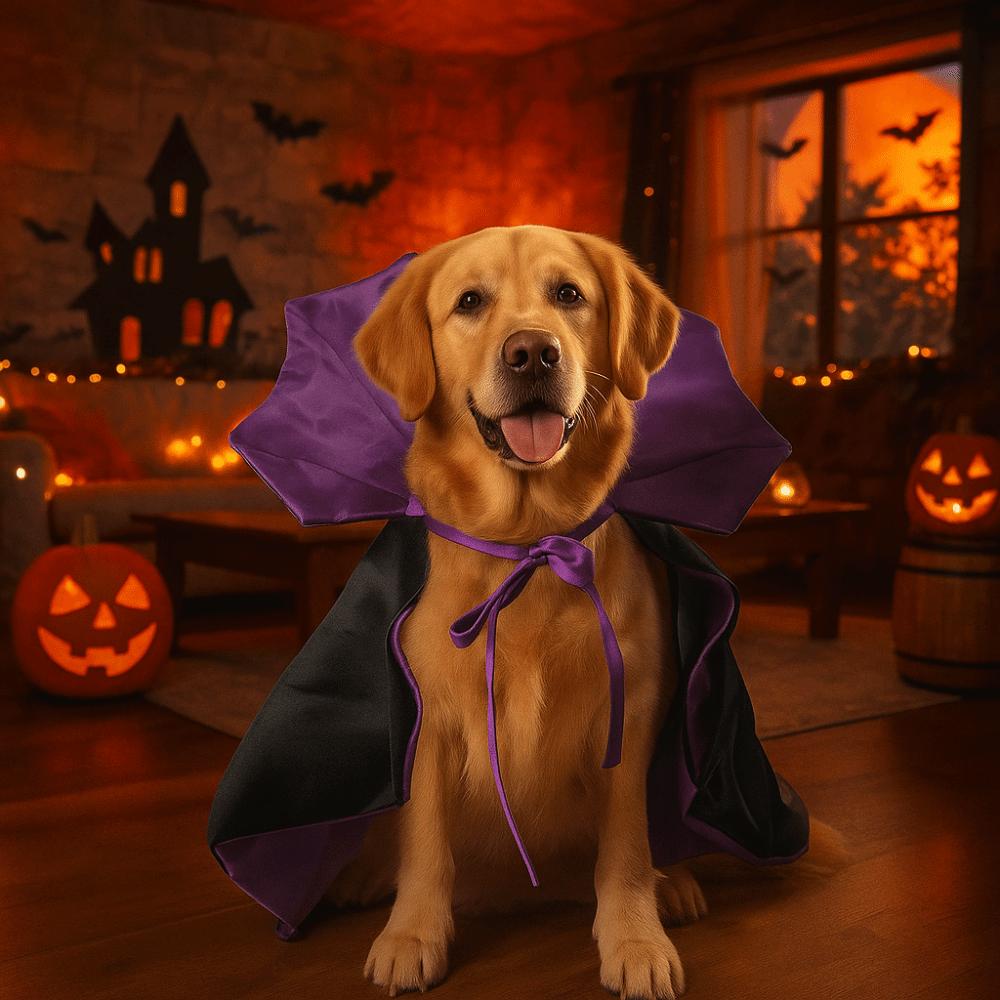 Comfortable Halloween Pet Costume Adjustable Dogs Knight Cape Cat Cosplay Cloak  All Saints' Day