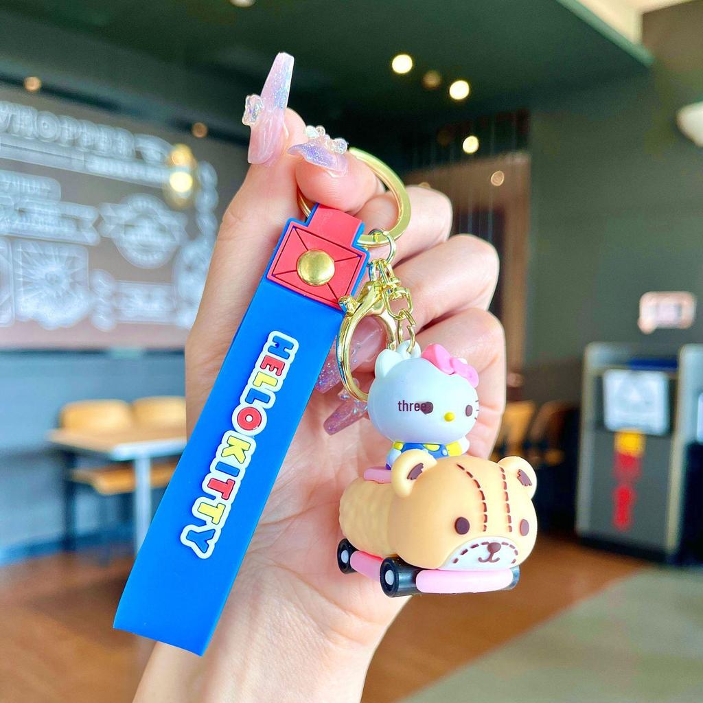 Bedårande Gris & Panda Stapelleksak Hängsmycke Nyckelring - Sött Par Bilväska Tillbehör, Perfekt Liten Gåva