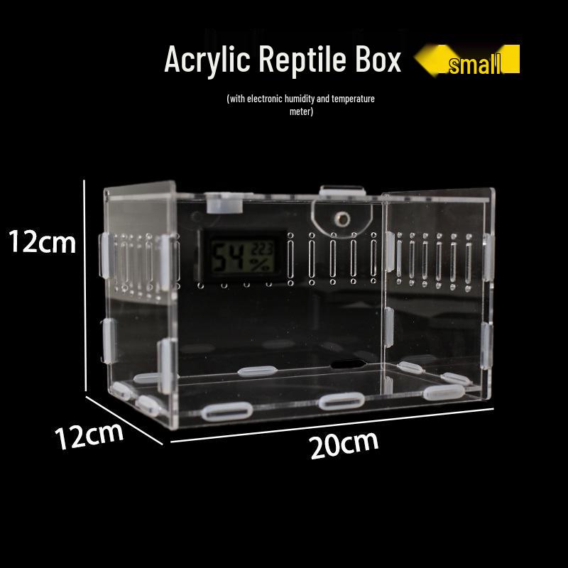

Прозрачный акриловый дисплейный бокс для рептилий и насекомых для гекконов, ящериц, пауков, крабов и змей Medium 30*20*15cm