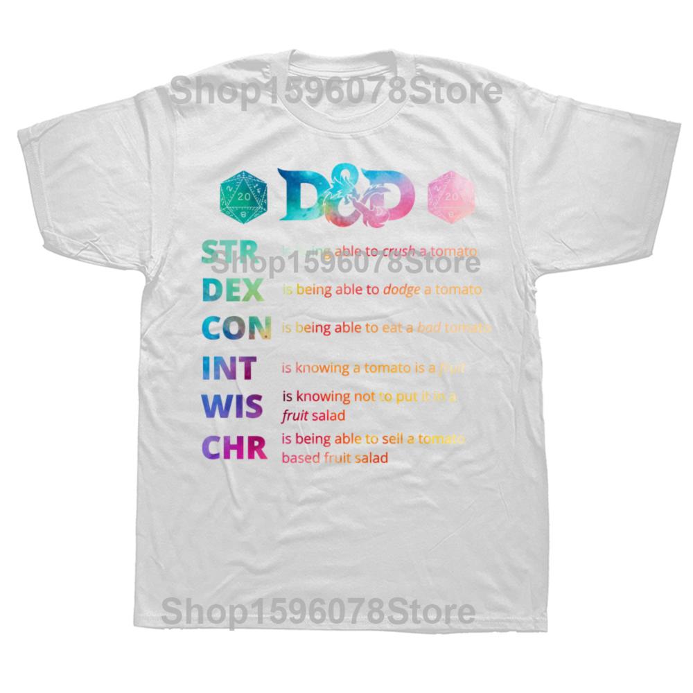 Funny Hip Hop DND Game Streetwear Dungeon Dragon T Shirt Dnd Dragon Dice Rpg T-Shirt Men Clothing Hombre Camiseta Tops Tees
