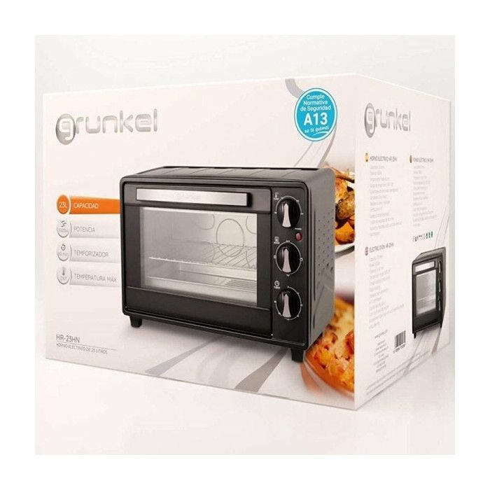 Four électrique - GRUNKEL - 23L - 1600W - Noir - Minuterie 60 min