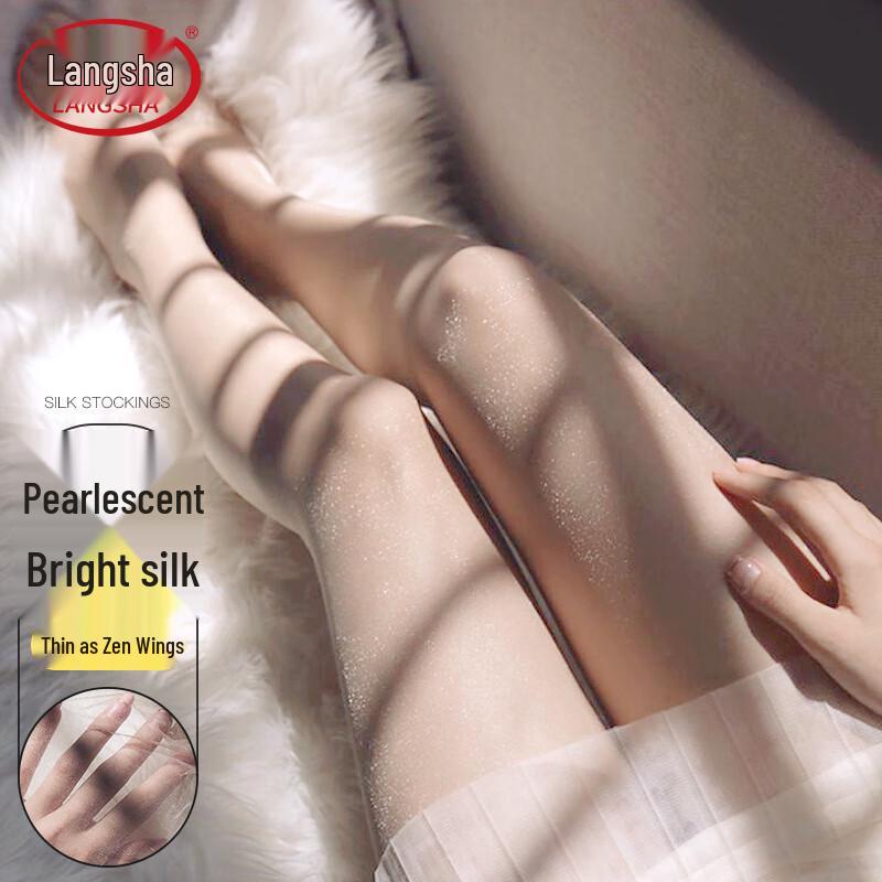 

Langsha Женские мерцающие жемчужные прозрачные колготки One Size