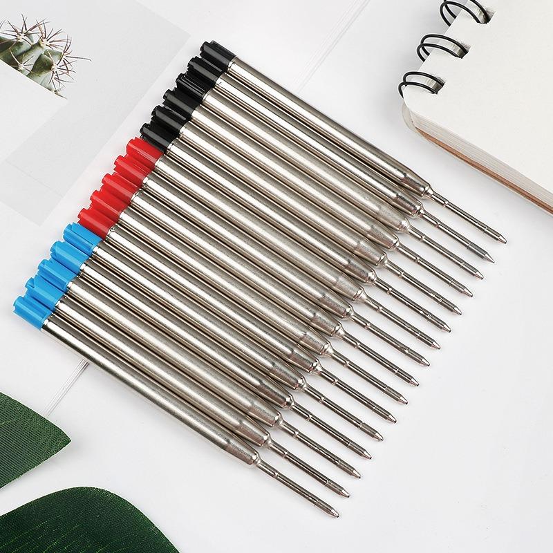20pcs L:3.9 In/99mm Ballpoint Pen G2 Refills for Medium Point blue red Black Ink Rods for Writing Office Stationery 424