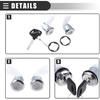 Motoforti Door Lock Cylinder Kit, for Ford Explorer 1992-1995, Metal, with 2 Keys, F2UZ1522050A, Black Silver Tone, 1 Set