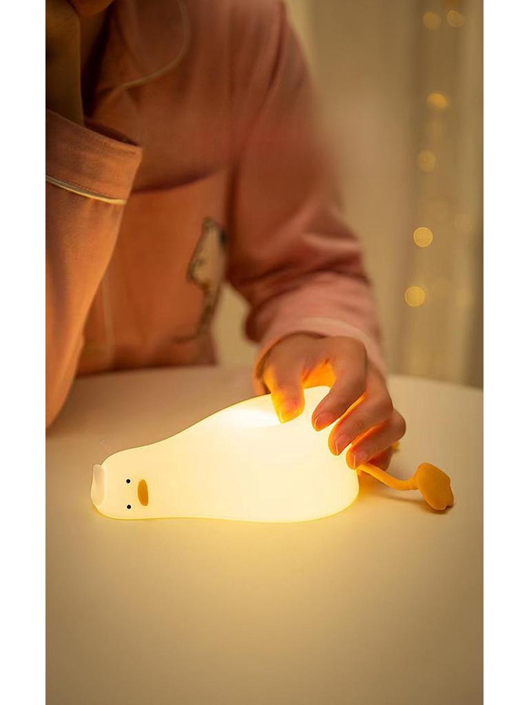 Duck Night Light: Children's Silicone Rechargeable Bedside Lamp