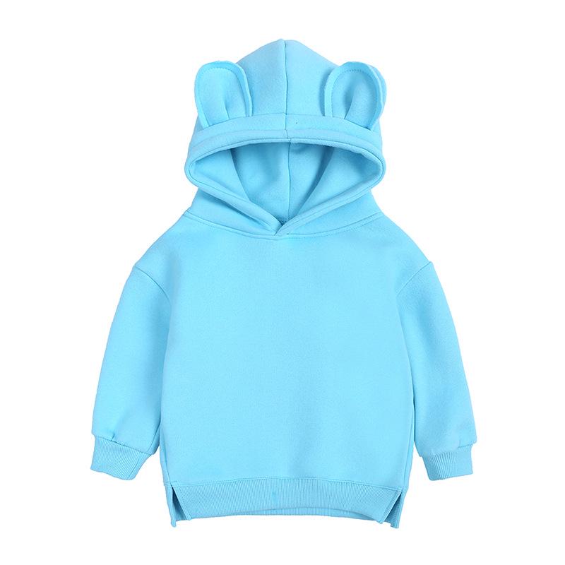 Unisex Kids' Fleece Hoodie: Korean Style Thickened Sweatshirt for Autumn/Winter 2026