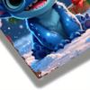 1pc Disney Stitch Christmas Iron Wall Art - 20.32cm X 30.48cm Vintage Metal Sign with Festive Holiday Design, Perfect for Home,