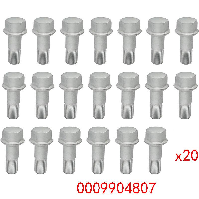 

20PCS A0009904807 Car Accessories Hub Screw Wheel Lock Bolt 0009904807 Wheel Lug Bolts for Mercedes-Benz W124 W203 20 PCS