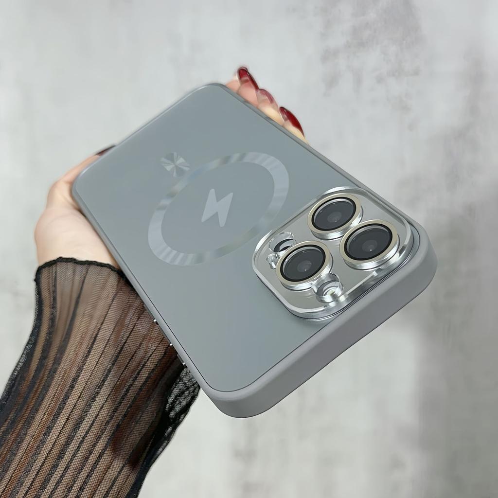 Apple 17 magnetic suction mobile phone case 16promax matte magsafe for iphone15 lens film anti-drop cover
