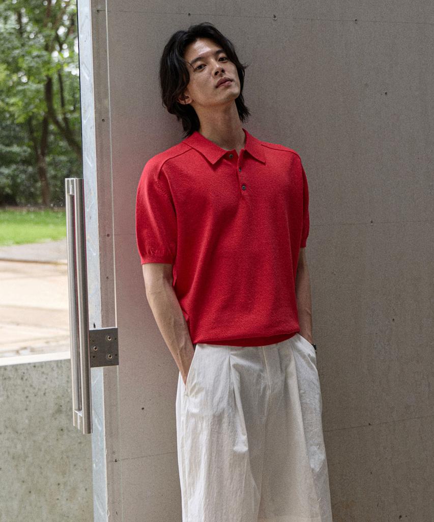 MOOD INSIDE Sheer Cool Saddle Collar Knit_Charcoal