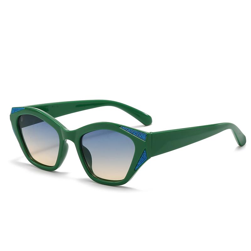 Cross-Border Specially Designed for Angular Cat-Eye Sunglasses Modern Retro Temples Sunglasses Lh179