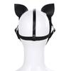 Black PU Leather Cat Face Mask