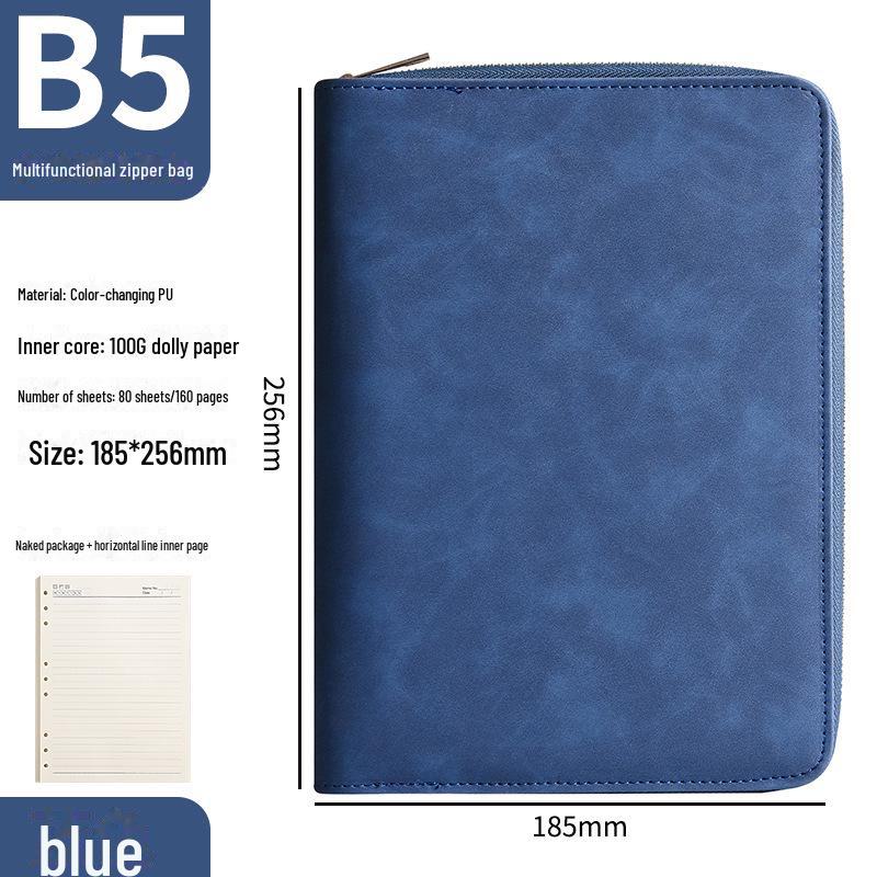 

Багатофункціональний блокнот формату A5 на блискавці з настроюваним логотипом