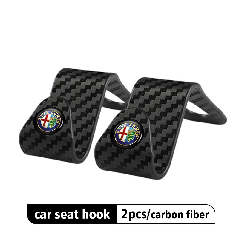 BBDJ3 4pcs Car Seat Storage Headrest Organizer Holder Fastener Hanger For Alfa Romeo GT Stelvio F1 Brera Volante Tonale Gloria Disco