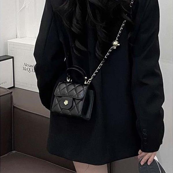 Mini-Handtasche Tasche Damen Kleine Duftende Stil Nische Mode Vielseitig Diamant-Ketten-Tasche Einzelne Schulter Umhängetasche