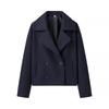 European and American French style, women's clothing, new fashionable versatile double-breasted short woolen coat