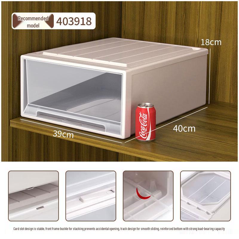 Japanese Thickened Plastic Transparent Shoe and Clothes Organizer Drawer