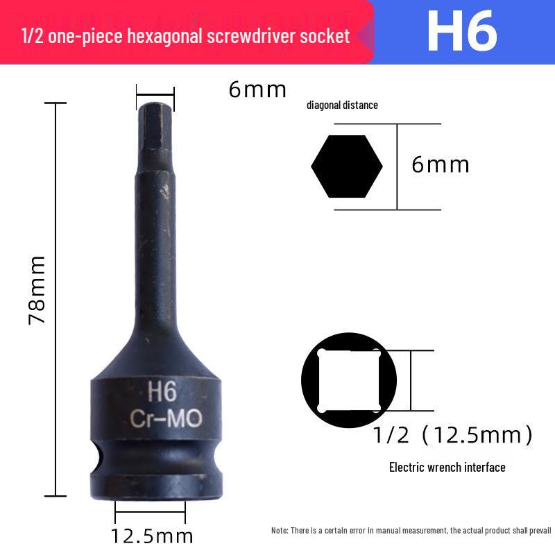 1/2 Inch Hex Air Impact Wrench Set: Large Pneumatic Socket & Electric Screwdriver