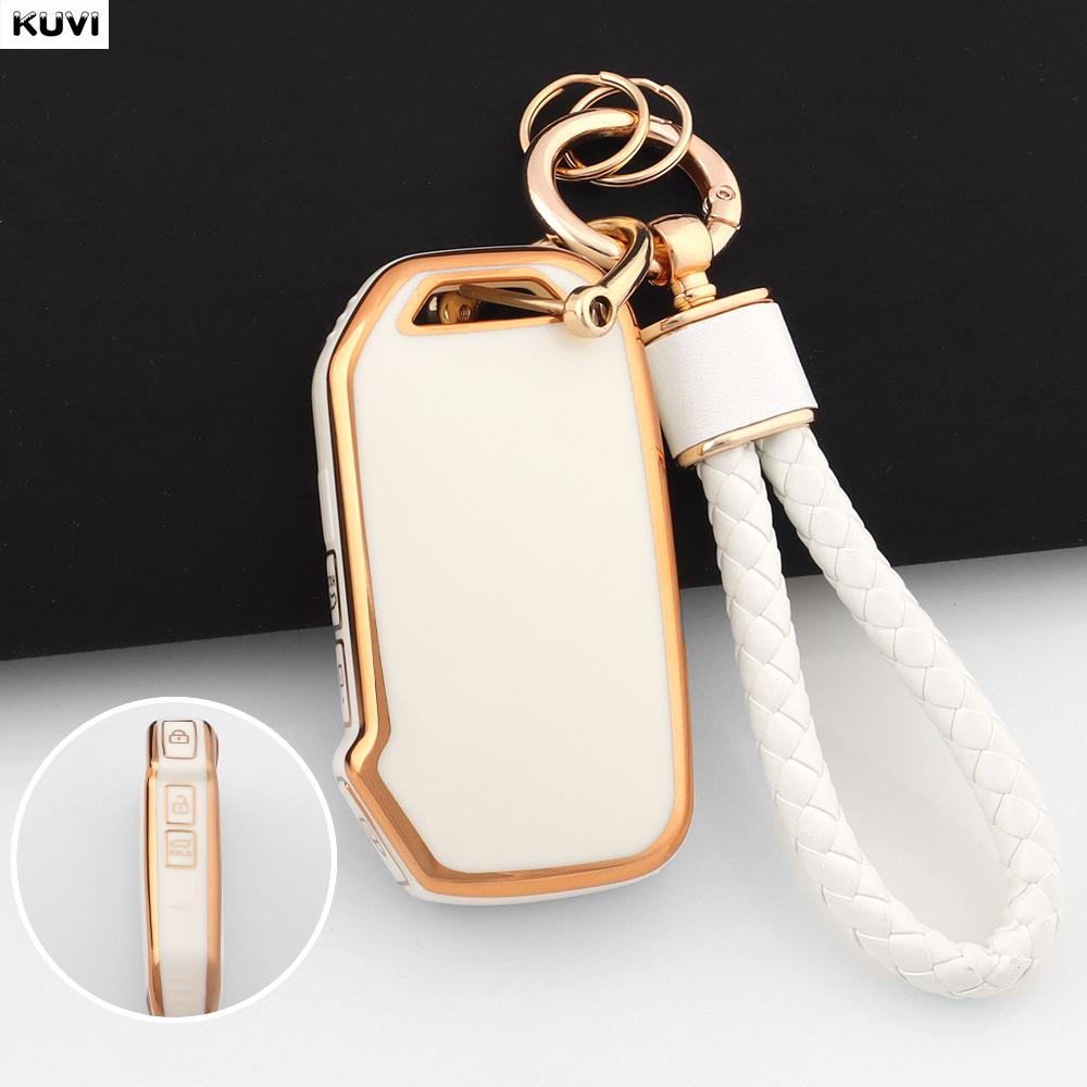 New Tpu Car Smart Key Case Cover For Kia Sportage R Gt Stinger Sorento Ceed Cerato Forte Niro Soul Telluride Protector Keyless