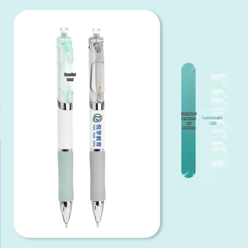 Macaron Quick-Dry Push-Button Gel Pen - Custom Logo, High-Quality Exam & Signing Pen with Black Ink